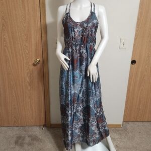 Blue Collective concepts floral maxi dress size small‎